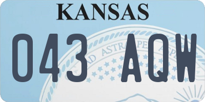 KS license plate 043AQW