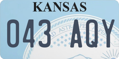 KS license plate 043AQY
