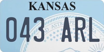 KS license plate 043ARL
