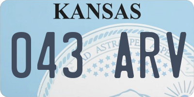KS license plate 043ARV