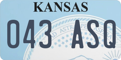 KS license plate 043ASQ