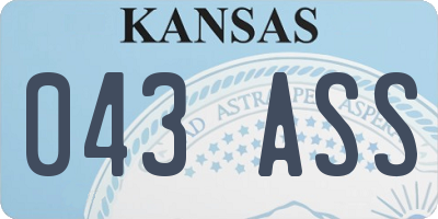 KS license plate 043ASS