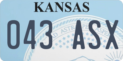 KS license plate 043ASX