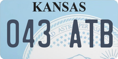 KS license plate 043ATB