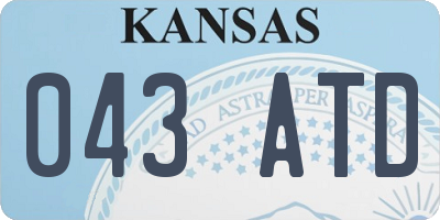 KS license plate 043ATD