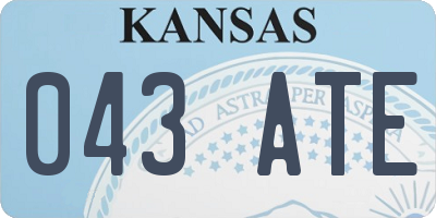 KS license plate 043ATE