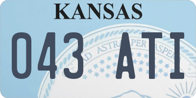 KS license plate 043ATI