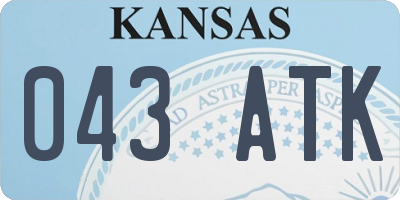 KS license plate 043ATK