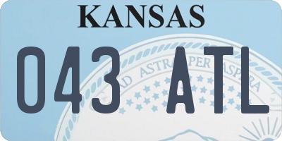 KS license plate 043ATL