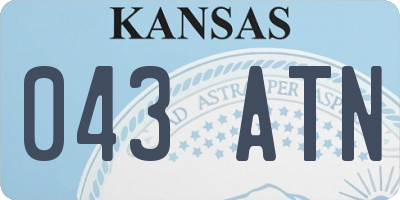 KS license plate 043ATN