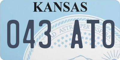 KS license plate 043ATO