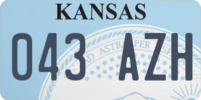 KS license plate 043AZH