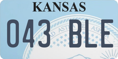KS license plate 043BLE