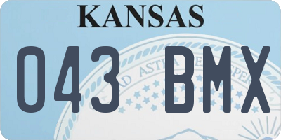 KS license plate 043BMX
