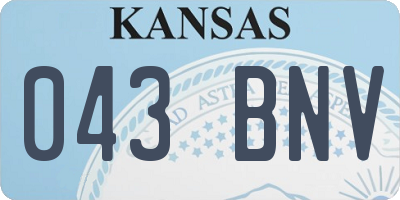 KS license plate 043BNV