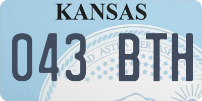KS license plate 043BTH