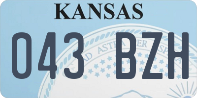 KS license plate 043BZH