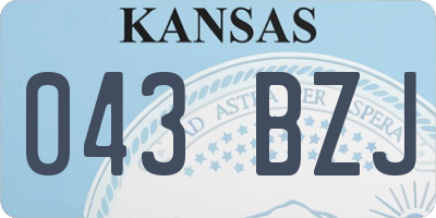 KS license plate 043BZJ