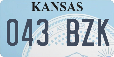 KS license plate 043BZK