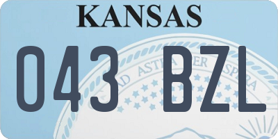 KS license plate 043BZL