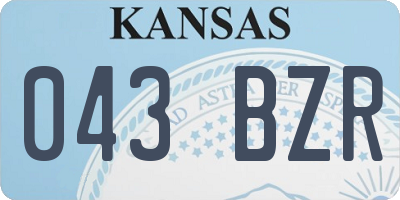 KS license plate 043BZR