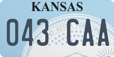 KS license plate 043CAA