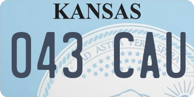 KS license plate 043CAU