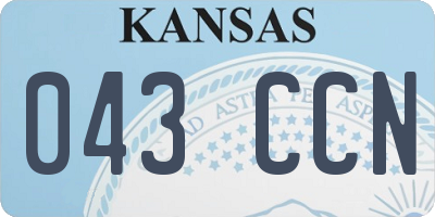 KS license plate 043CCN