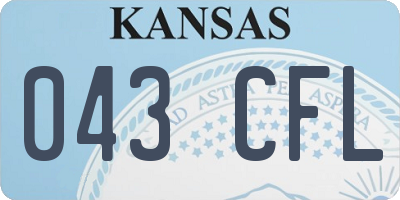 KS license plate 043CFL