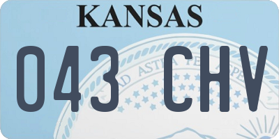 KS license plate 043CHV