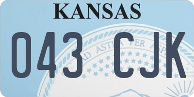 KS license plate 043CJK