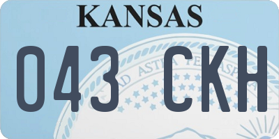 KS license plate 043CKH
