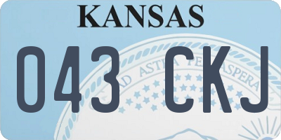 KS license plate 043CKJ