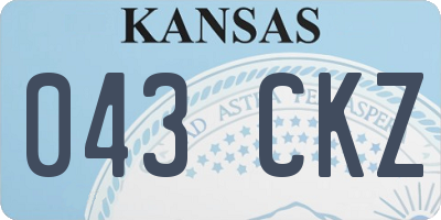 KS license plate 043CKZ