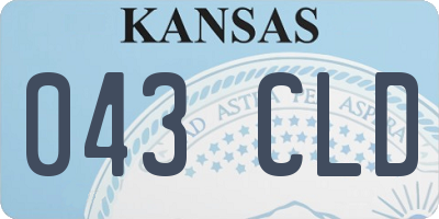 KS license plate 043CLD