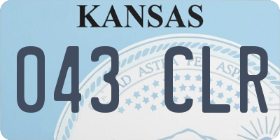 KS license plate 043CLR