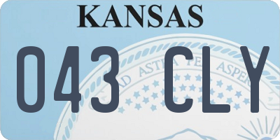 KS license plate 043CLY