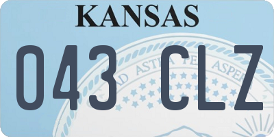 KS license plate 043CLZ