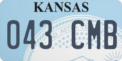 KS license plate 043CMB