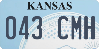 KS license plate 043CMH