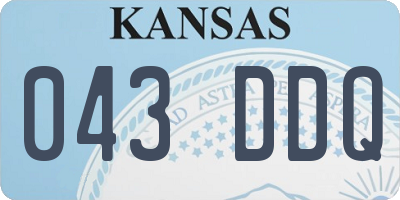 KS license plate 043DDQ