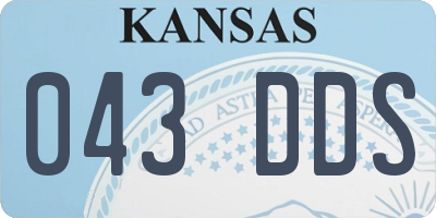 KS license plate 043DDS