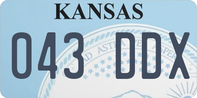 KS license plate 043DDX