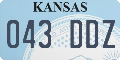 KS license plate 043DDZ