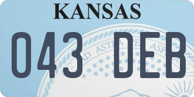 KS license plate 043DEB