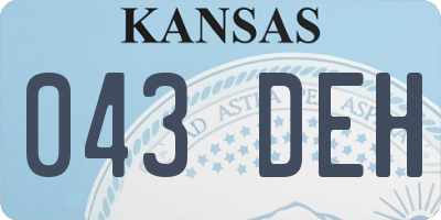 KS license plate 043DEH