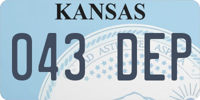 KS license plate 043DEP