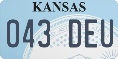 KS license plate 043DEU