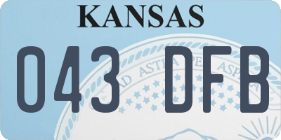 KS license plate 043DFB