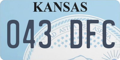 KS license plate 043DFC